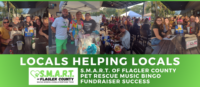 Over 3K Raised to Benefit S.M.A.R.T. of Flagler County Pet Rescue hosted at Palm Coast Lanes. Music Bingo Fundraiser Night at Palm Coast Lanes