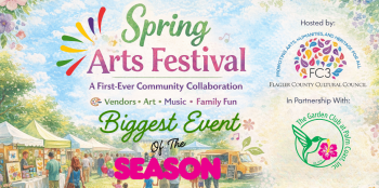 Spring Arts Festival Palm Coast Central Park annual event vendors artists live music family activities Flagler County Cultural Council Garden Club partnership