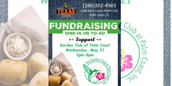 May 21, 2025 where 10percent of your purchase is donated to the Garden Club | Palm Coast Local Events