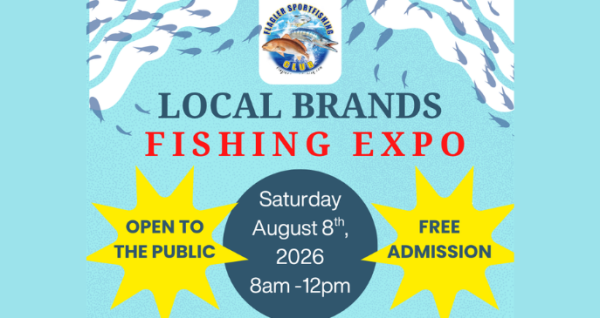Visitors explore local fishing vendors, fishing gear, demonstrations, and mini clinics during the Flagler Sportfishing Club Local Brands Fishing Expo in Palm Coast on August 8, 2026.