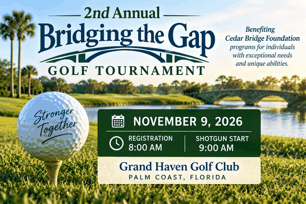Bridging the Gap Golf Tournament benefits Cedar Bridge Foundation programs November 9 at Grand Haven Golf Club on PalmCoastLocal.com